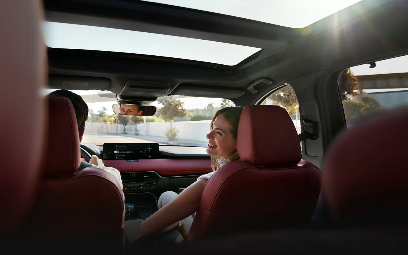 Friends riding in the 2-row 2027 Mazda CX-90 | Mazda of New Bern in New Bern NC