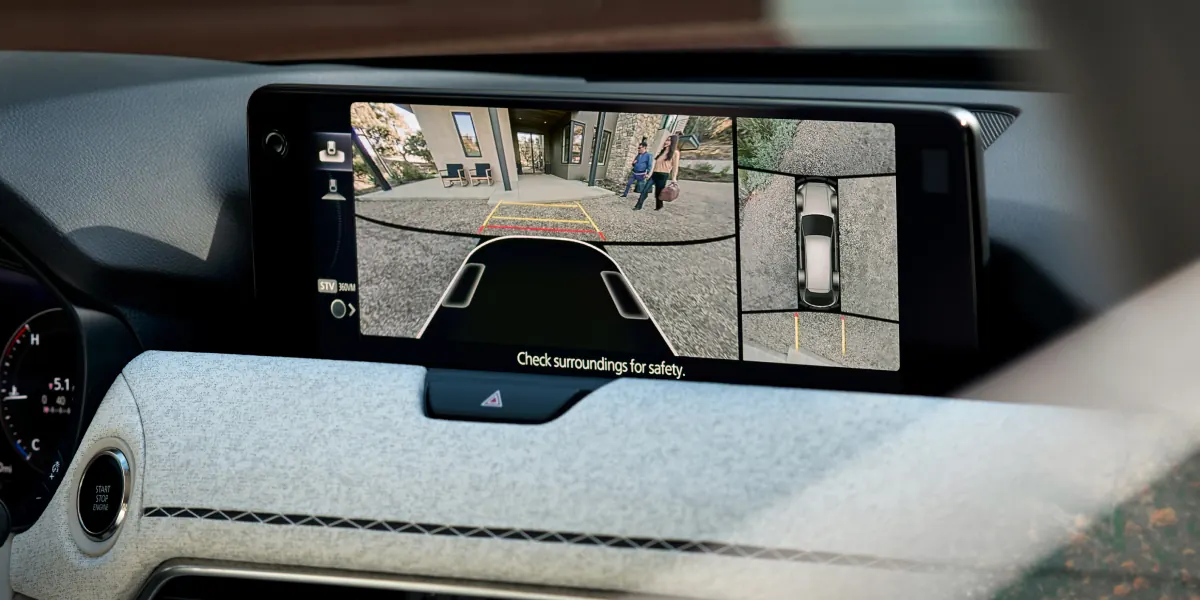 2027 Mazda CX-90 360° View Monitor on the center display | Mazda of New Bern in New Bern NC